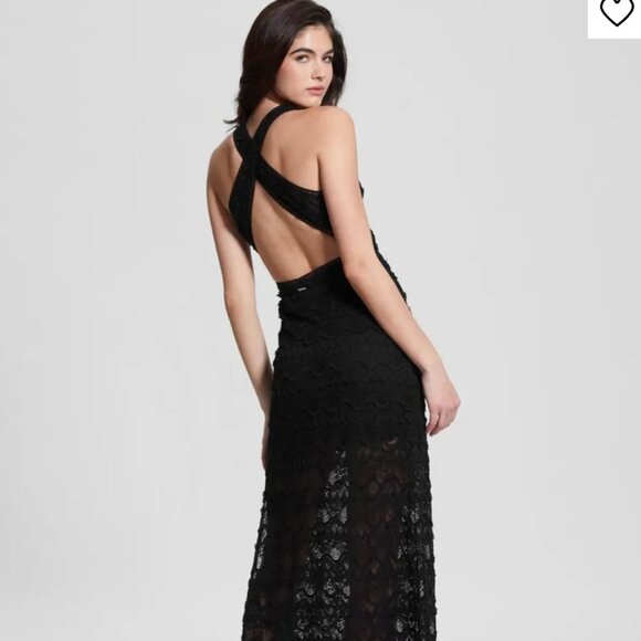 Guess Liza Lace Maxi Dress (Black) - Picture 2 of 7